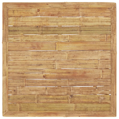 Set mobilier de grădină, cu perne alb crem, 5 piese, bambus