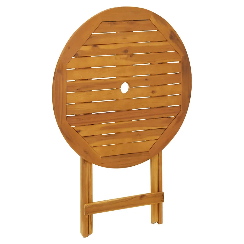 Masă de grădină pliabilă, 70 cm, lemn masiv de acacia