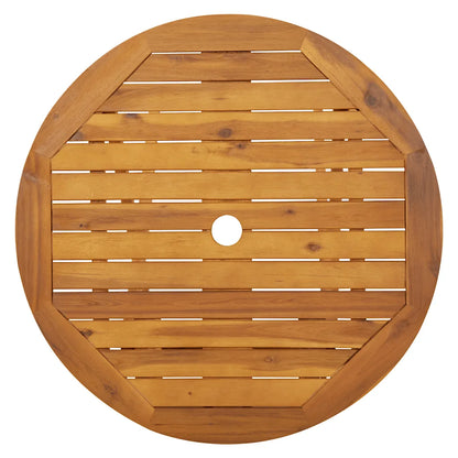 Masă de grădină pliabilă, 70 cm, lemn masiv de acacia