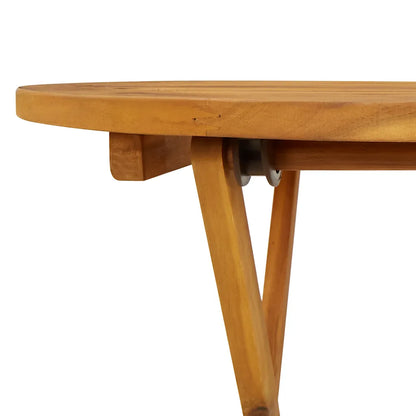 Masă de grădină pliabilă, 70 cm, lemn masiv de acacia