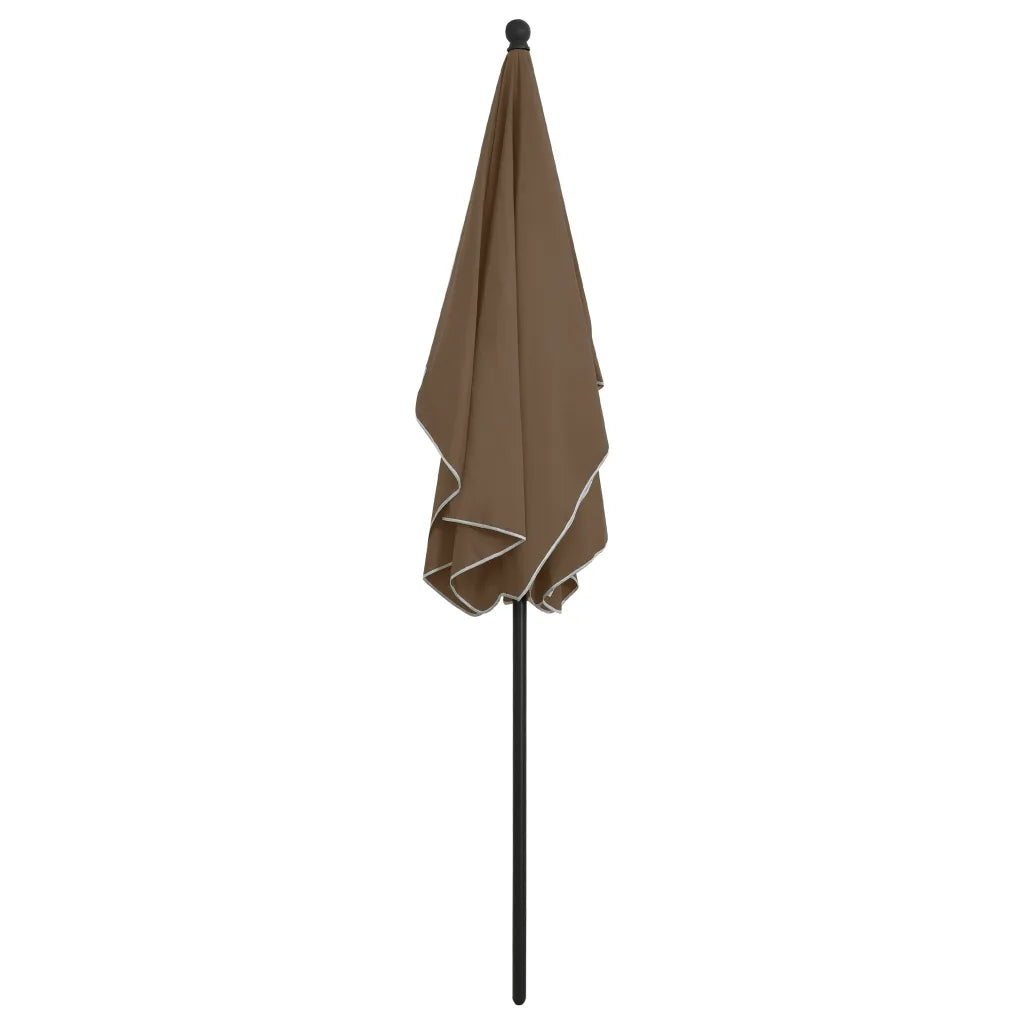 Umbrelă de grădină cu stâlp, gri taupe, 210x140 cm