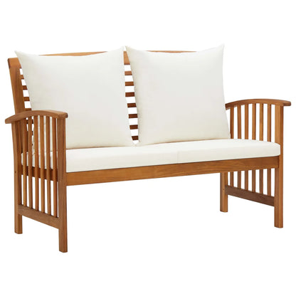 Set mobilier de grădină cu perne, 4 piese, lemn masiv de acacia