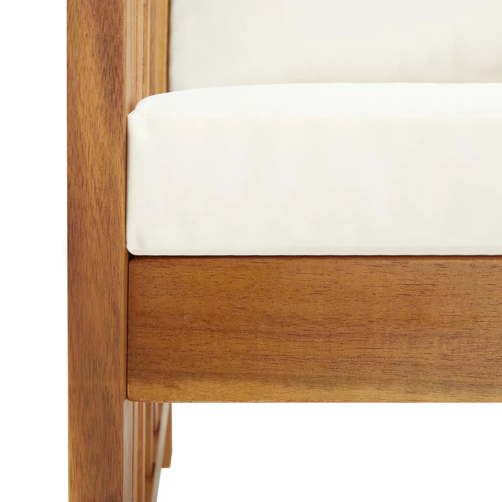 Set mobilier de grădină cu perne, 4 piese, lemn masiv de acacia