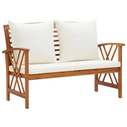 Set mobilier de grădină cu perne, 4 piese, lemn masiv de acacia