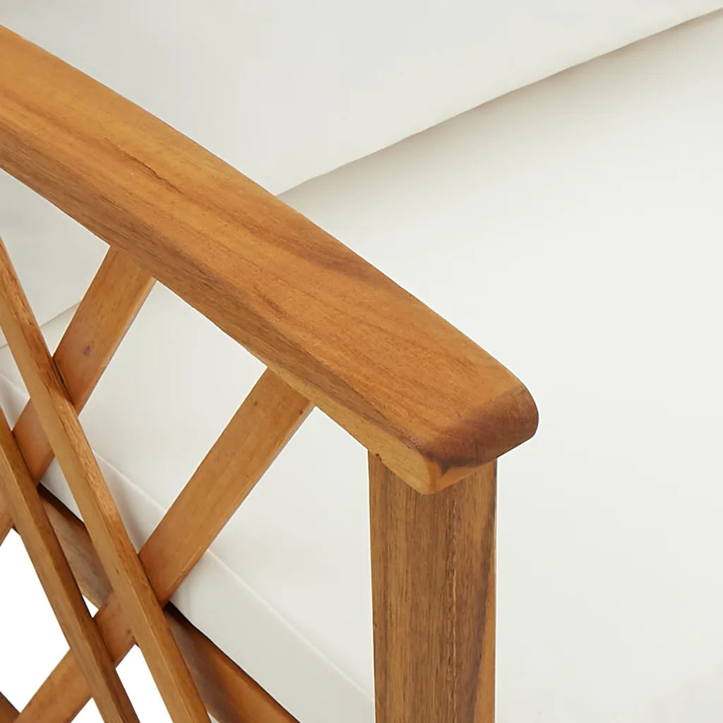 Set mobilier de grădină cu perne, 4 piese, lemn masiv de acacia