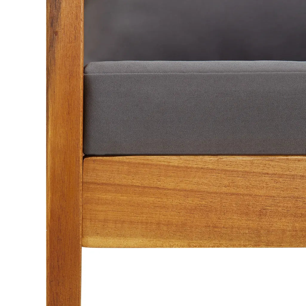 Set mobilier de grădină cu perne, 4 piese, lemn masiv de acacia