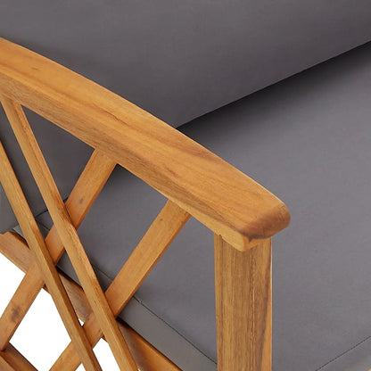 Set mobilier de grădină cu perne, 4 piese, lemn masiv de acacia