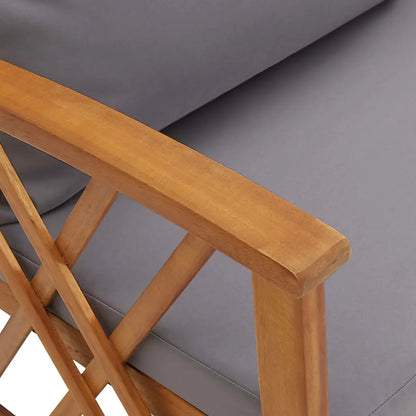 Set mobilier grădină cu perne, 5 piese, lemn masiv de acacia
