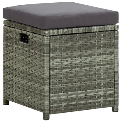 Set mobilier de grădină cu perne, 6 piese, gri, poliratan