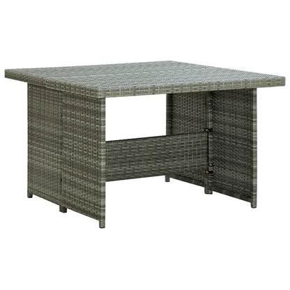 Set mobilier de grădină cu perne, 6 piese, gri, poliratan