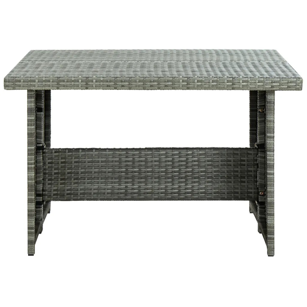 Set mobilier de grădină cu perne, 6 piese, gri, poliratan