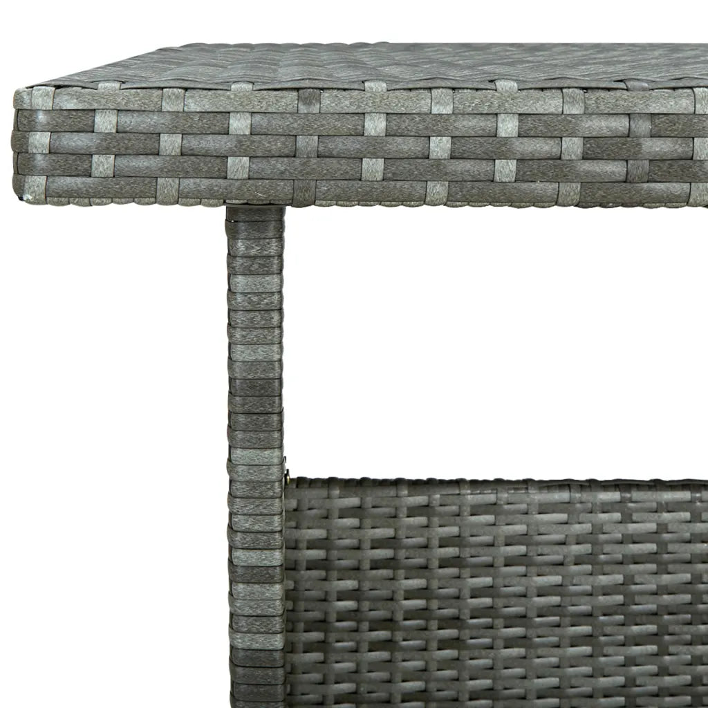 Set mobilier de grădină cu perne, 6 piese, gri, poliratan