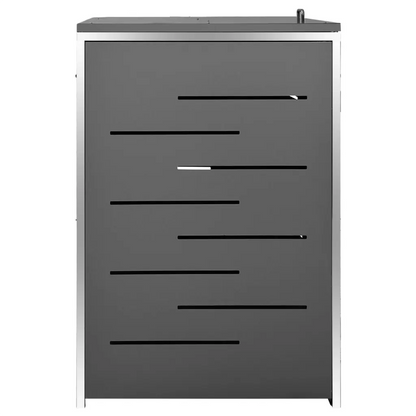 Magazie pentru patru pubele 276,5x77,5x112,5 cm oțel inoxidabil