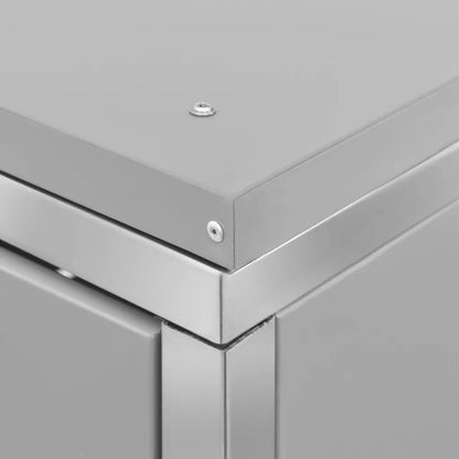 Magazie pentru trei pubele, 207x77,5x112,5 cm, oțel inoxidabil