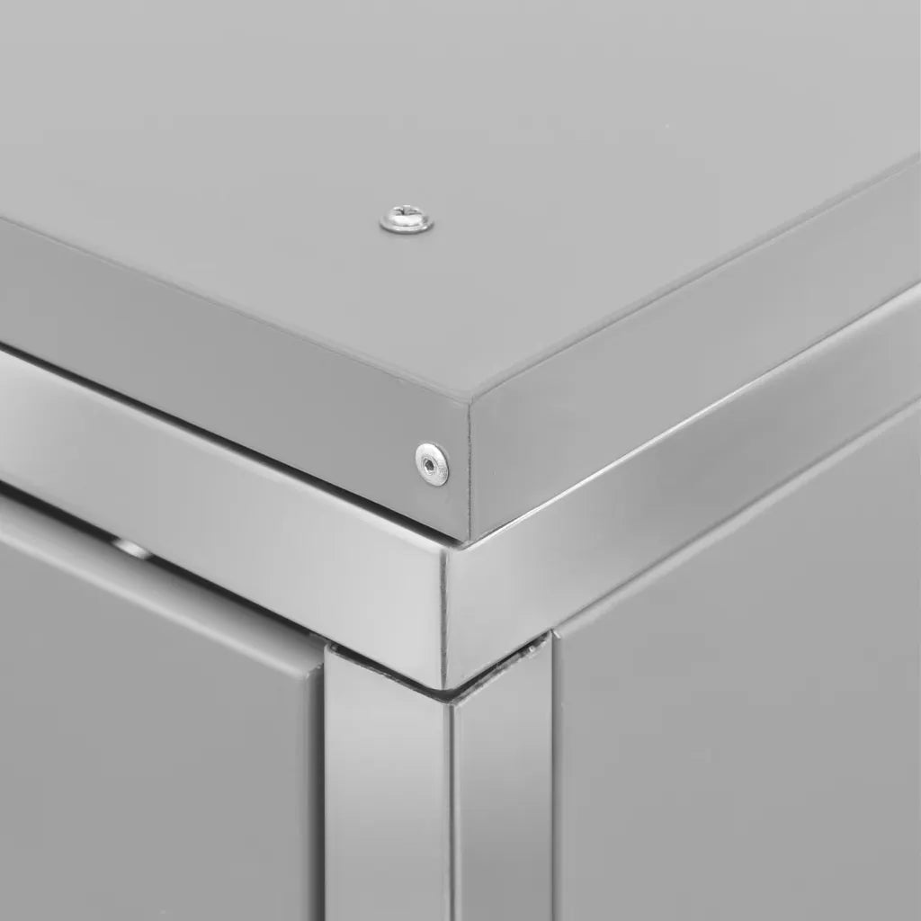 Magazie pentru patru pubele 276,5x77,5x112,5 cm oțel inoxidabil