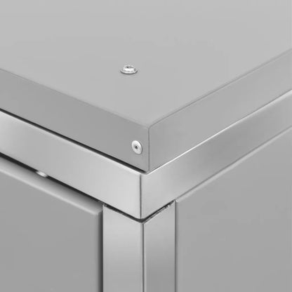 Magazie pentru patru pubele 276,5x77,5x112,5 cm oțel inoxidabil