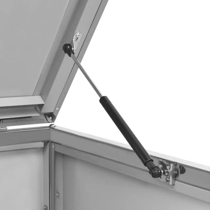 Magazie pentru patru pubele 276,5x77,5x112,5 cm oțel inoxidabil