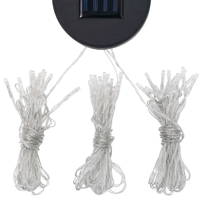 Pavilion cu plasă anti-țânțari & lumini LED crem 3x3x2,73m