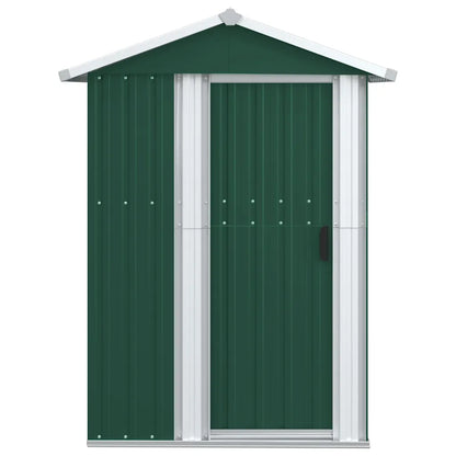 Șopron de grădină, verde, 126x97,5x177 cm, oțel zincat