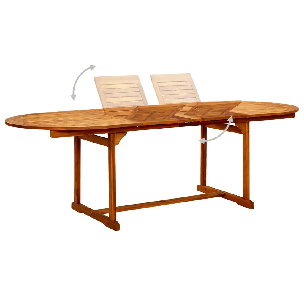 Masă de grădină, (160-240)x100x75 cm, lemn masiv de acacia