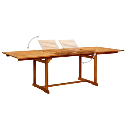 Masă de grădină, (160-240)x100x75 cm, lemn masiv de acacia