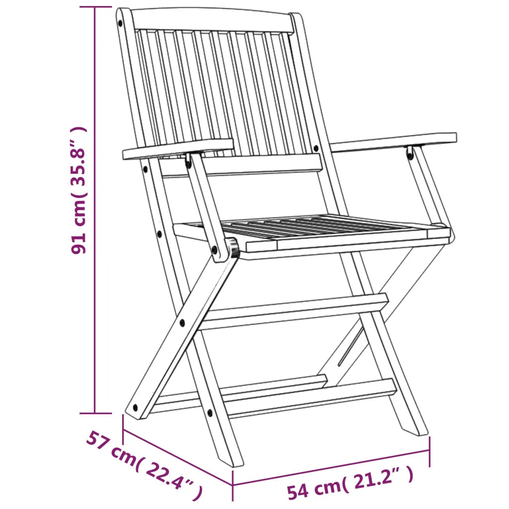 Set mobilier de grădină, 5 piese, lemn masiv de acacia