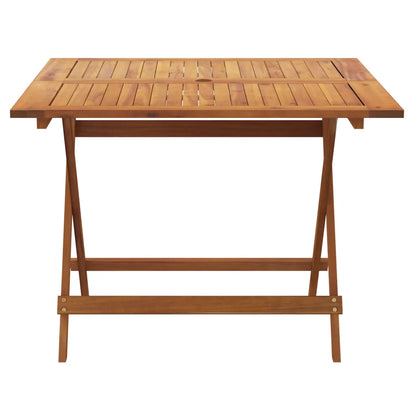 Masă de grădină pliabilă, 90x90x75 cm, lemn masiv de acacia