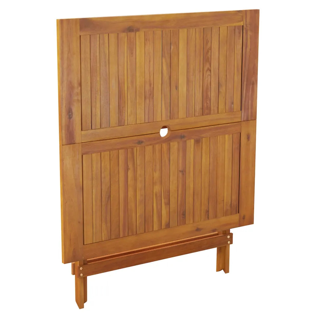 Masă de grădină pliabilă, 90x90x75 cm, lemn masiv de acacia
