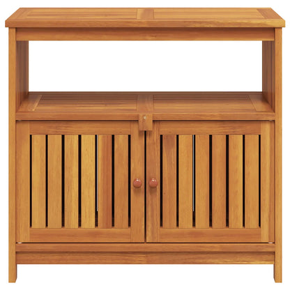 Masă consolă de grădină, 80x35x75 cm, lemn masiv de acacia