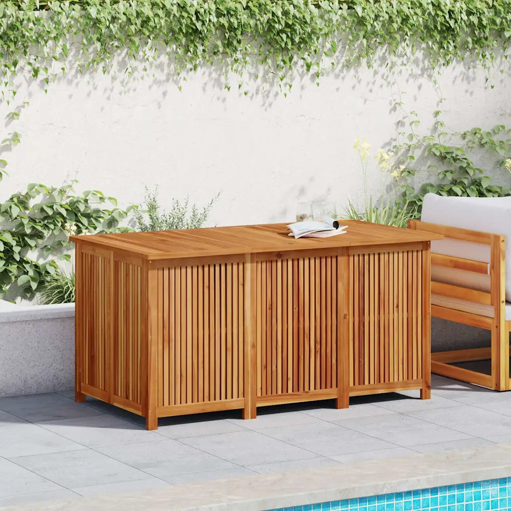 Ladă depozitare pentru grădină 150x80x75 cm lemn masiv acacia