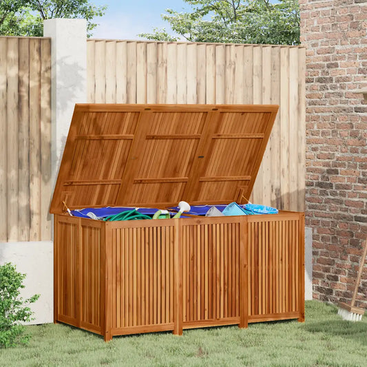 Ladă depozitare pentru grădină 150x80x75 cm lemn masiv acacia