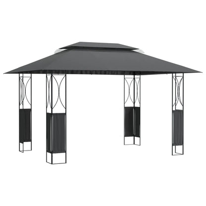 Foișor cu acoperiș, antracit, 400x300x270 cm, oțel