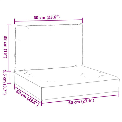 Perne de canapea din paleți, 2 buc., negru, material textil