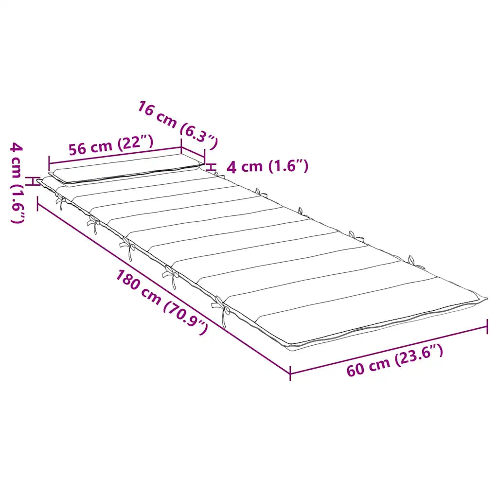 Pernă de șezlong, antracit, 180x60x4 cm, textil Oxford