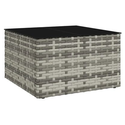 Set mobilier de grădină cu perne, 2 piese, gri, poliratan