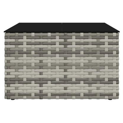 Set mobilier de grădină cu perne, 2 piese, gri, poliratan