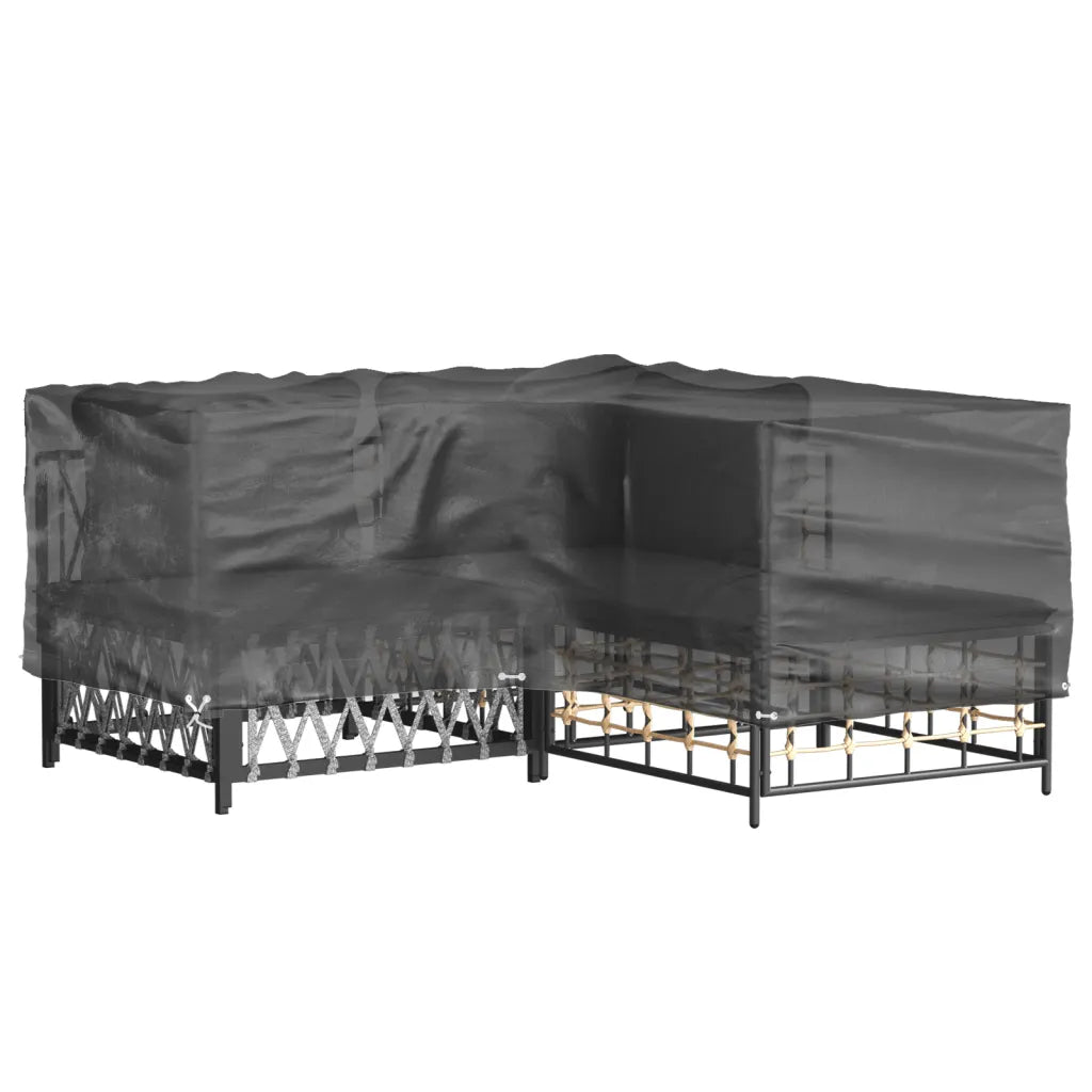 Husă mobilier de grădină în formă de L 16 ocheți, 215x215x70 cm