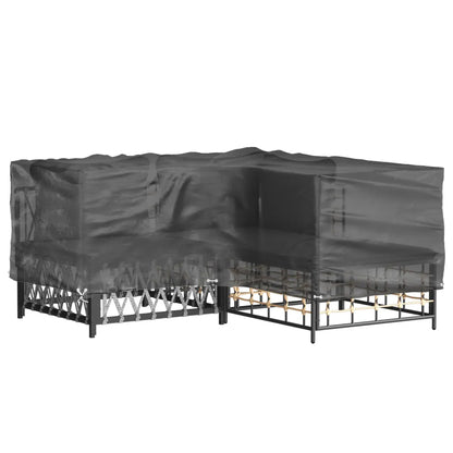 Husă mobilier de grădină în formă de L 16 ocheți, 215x215x70 cm