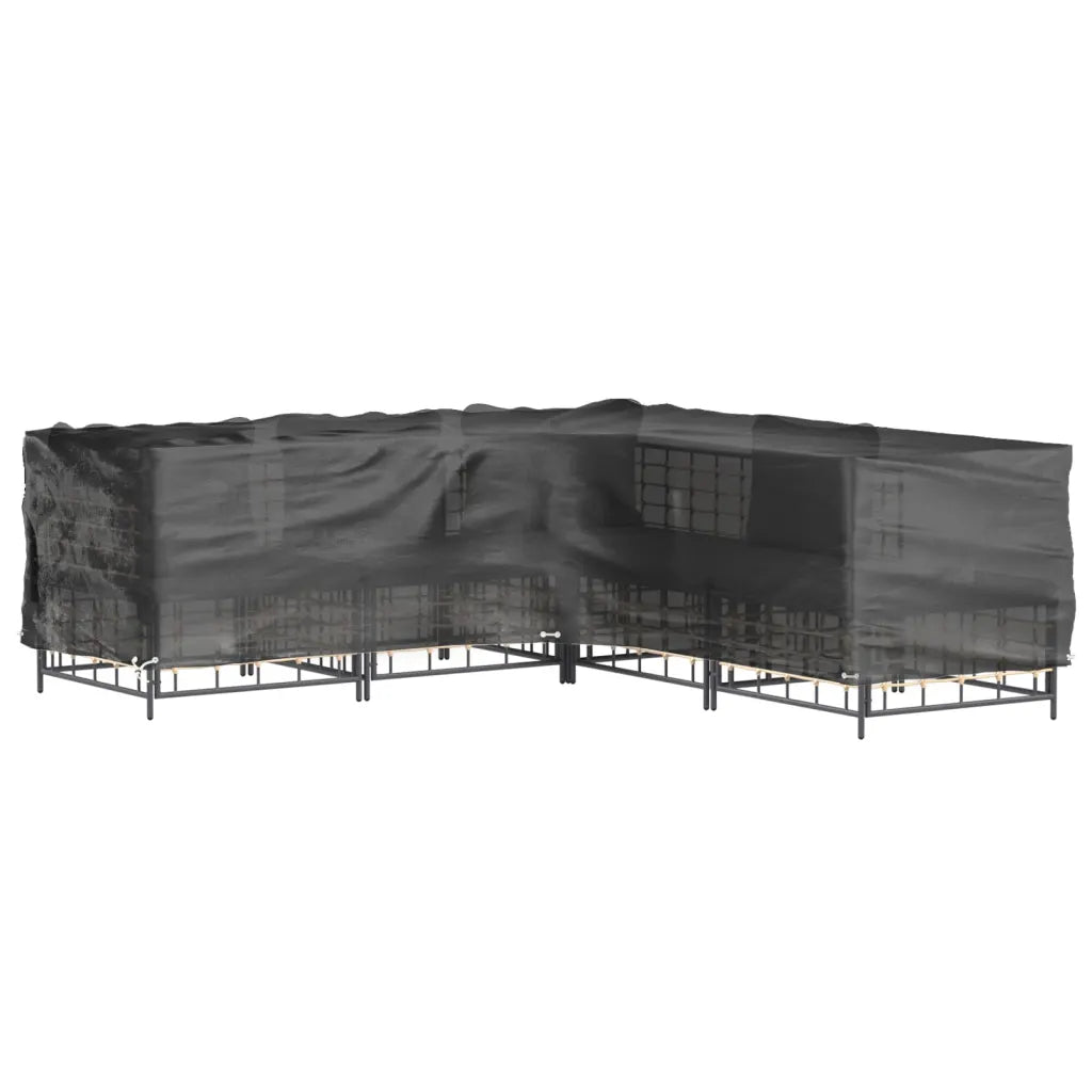 Husă mobilier de grădină în formă de L 16 ocheți, 250x250x70 cm