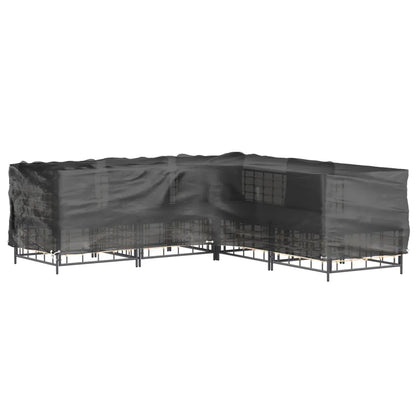 Husă mobilier de grădină în formă de L 16 ocheți, 250x250x70 cm