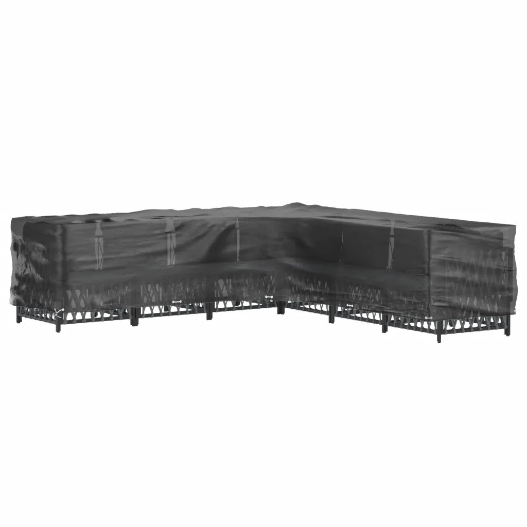 Husă mobilier de grădină în formă de L 20 ocheți, 300x300x90 cm