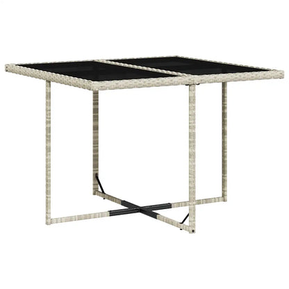 Set mobilier de grădină cu perne, 5 piese gri deschis poliratan