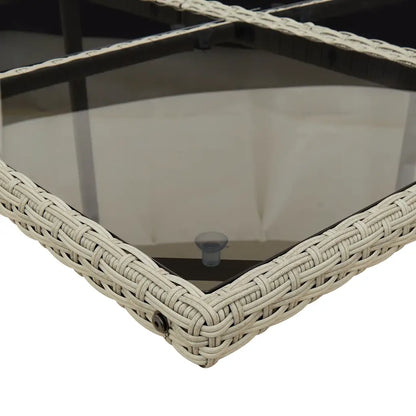 Set mobilier de grădină cu perne, 5 piese gri deschis poliratan
