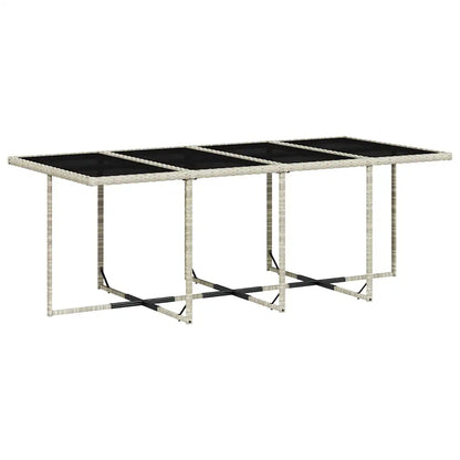 Set mobilier grădină cu perne, 9 piese, gri deschis, poliratan