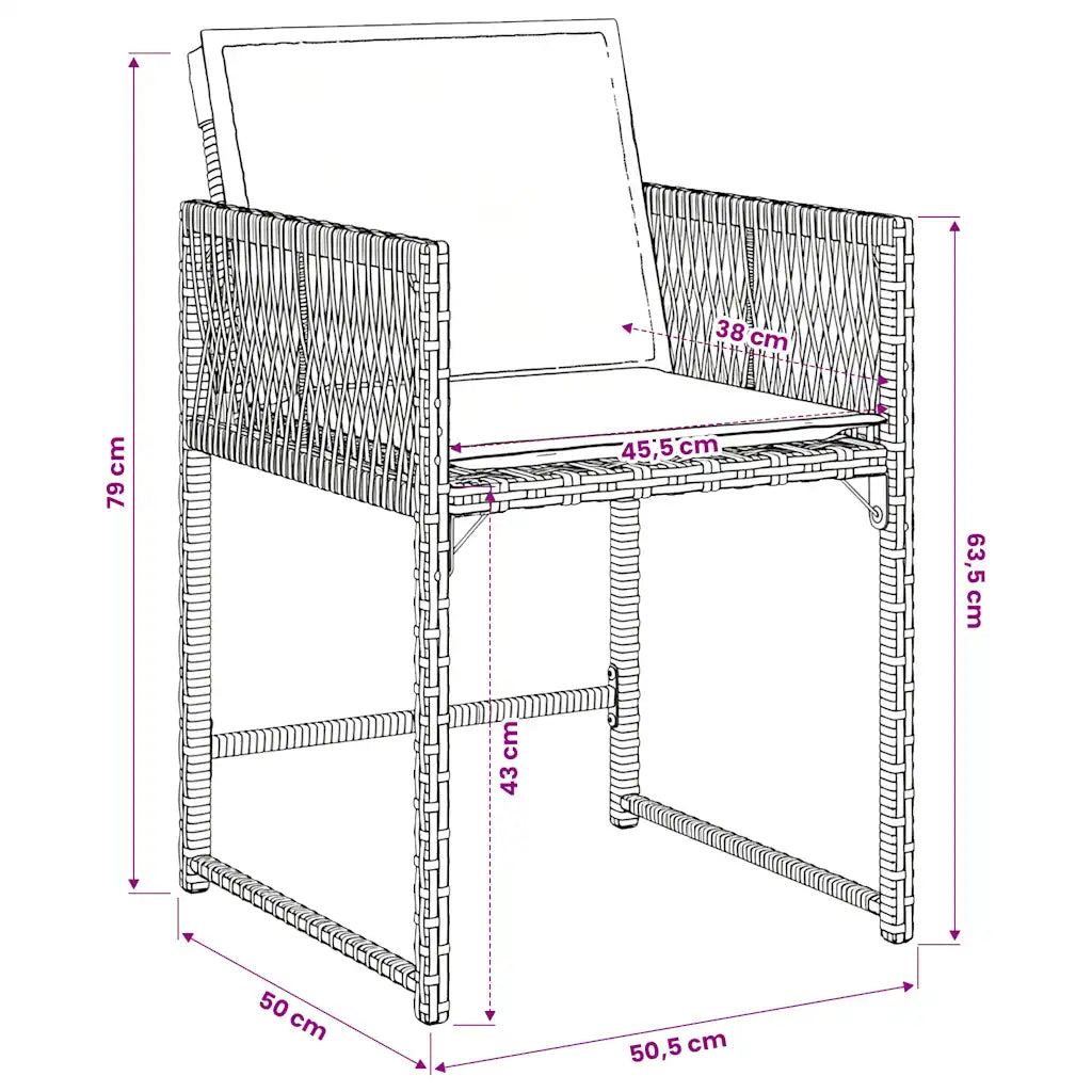 Set mobilier de grădină cu perne, 5 piese, gri, poliratan