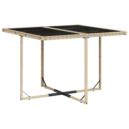 Set mobilier de grădină cu perne, 5 piese, bej, poliratan