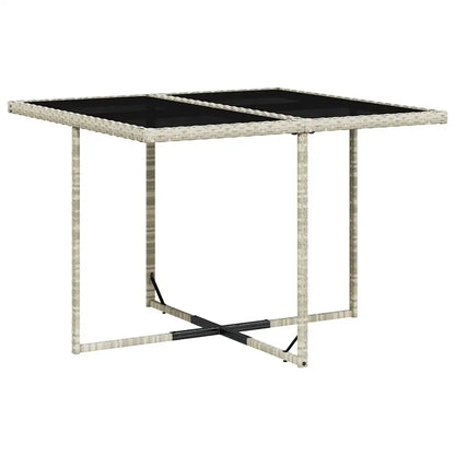 Set mobilier de grădină cu perne, 5 piese gri deschis poliratan