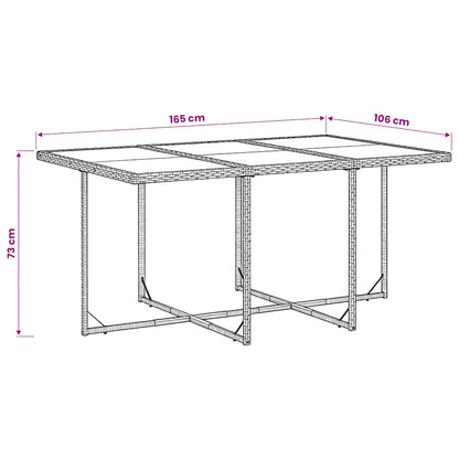 Set mobilier de grădină cu perne, 7 piese, gri, poliratan