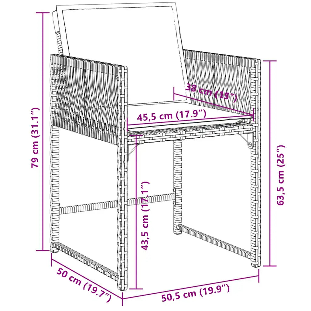 Set mobilier pentru grădină, 7 piese, cu perne, bej, poliratan
