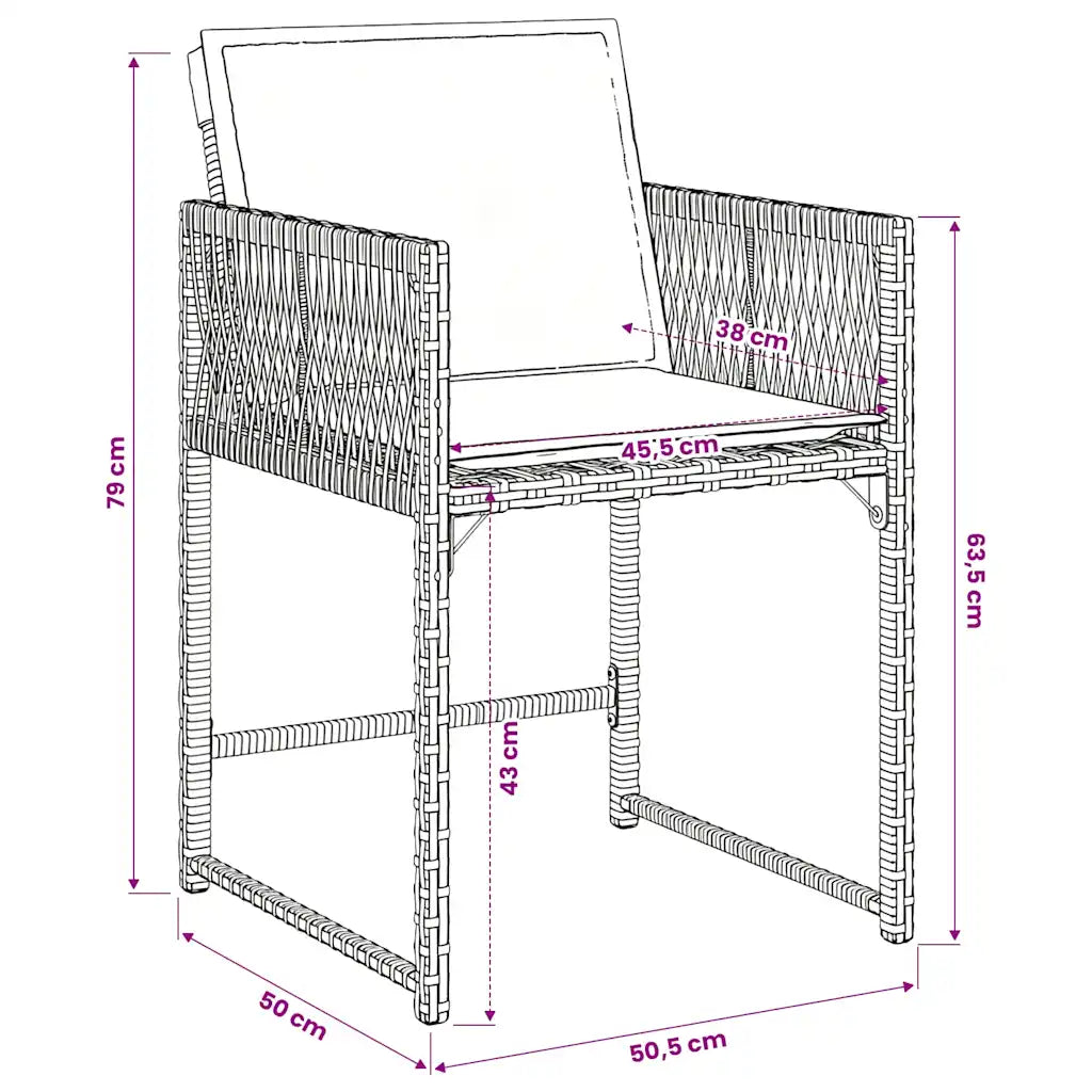Set mobilier grădină cu perne, 9 piese, gri, poliratan